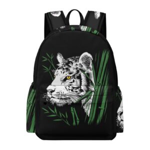 tiger bamboo backpack lightweight laptop backpack business bag casual shoulder bags daypack for women men