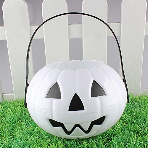 YUUAND Pumpkin Buckets for Trick or Treating,Pumpkin Detachable Halloween Decoration Half Bucket,Pumpkin Buckets Bulk Large Home Decor Desktop Ornament