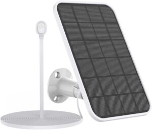 for arlo go 2 solar panel charger for pro 4 camera, pro 3 spotlight, pro 4xl, pro 5s 2k, ultra 2, ultra, 13ft magnetic charging cable, 360° adjustable mount, weather resistant(white)