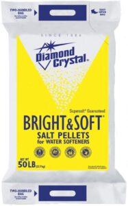 diamond crystal bright & soft water softener salt pellets, 50 lb (2 pack)