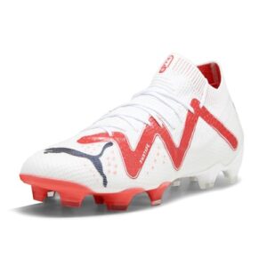 puma womens future ultimate firm ground/ag soccer cleats cleated, firm ground - white - size 8 m
