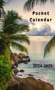 pocket calendar 2024-2025 for purse: 2-year schedule monthly organizer from january 2024 to december 2025 small size