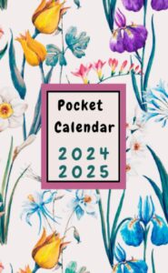 pocket calendar 2024-2025 for purse: 2-year schedule monthly organizer from january 2024 to december 2025 small size