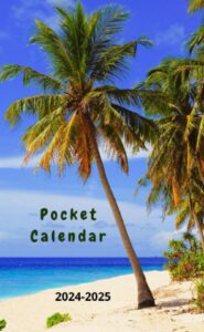 pocket calendar 2024-2025 for purse: 2-year schedule monthly organizer from january 2024 to december 2025 small size