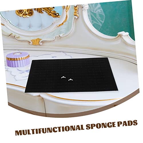 Cabilock 2pcs jewelry sponge pad jewelry tray inserts earring display tray earring sponge tray jewelry insert display mat sponge ring holder insert earring tray earring holder travel mosaic