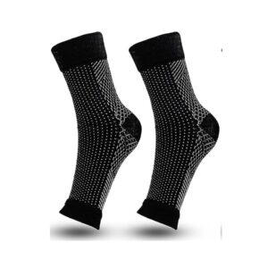 Stunor Dr.Neuropathy Socks, Soothe socks for Neuropathy,Dr.Neuropathy Socks for Foot,Soothe Socks Arch Support for Women Men,Ankle Brace Compression Support (Large/X-Large, Black)