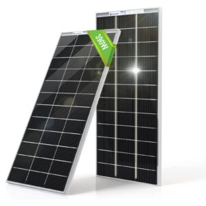 eco-worthy 400w bifacial solar panel 2pcs 195 watt 12 volt monocrystalline solar panel module off grid pv power for home, camping, boat, shed farm, rv