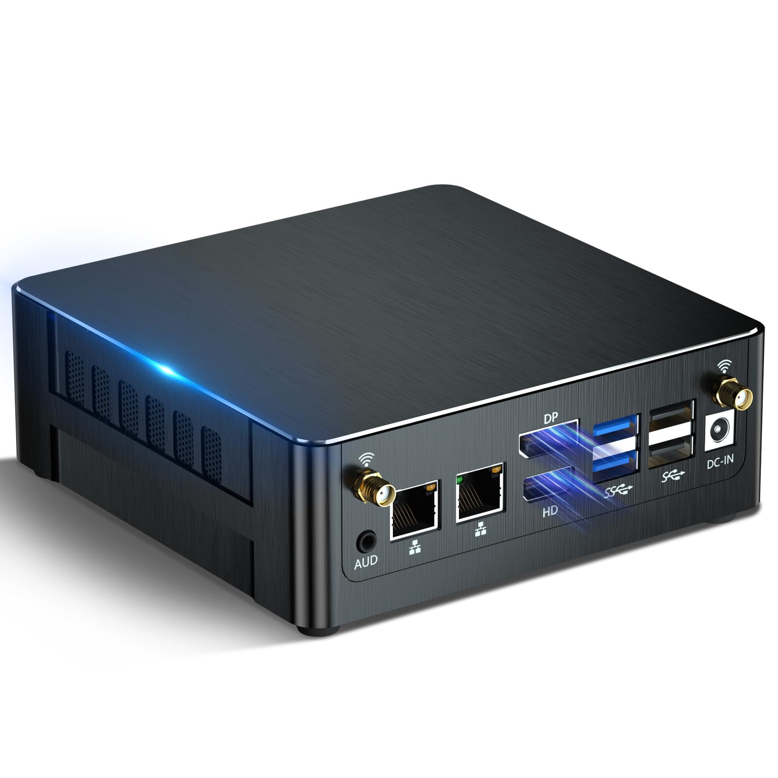 Kinupute Mini PC i9, Desktop Computer with Core i9-12900H, 14 Cores Upto 5.0GHz, Windows 11 Pro, 64G DDR4, 2T M.2 PCIE4.0 SSD, DP/HDMI/USB-C Triple Display, Support 8K/4K@60Hz, Dual LAN, WiFi6E/BT5.3