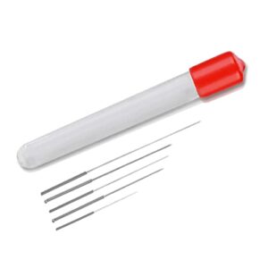 ASHATA 5PCS Nozzle Cleaning Needles Kit Tool for Duplicator, RepRap and Other 3D Printers, Made of Stainless Steel, 0.2mm, 0.3mm, 0.4mm, 0.5mm, 0.6mm