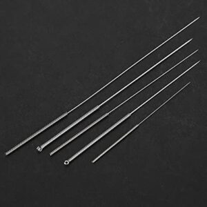 ASHATA 5PCS Nozzle Cleaning Needles Kit Tool for Duplicator, RepRap and Other 3D Printers, Made of Stainless Steel, 0.2mm, 0.3mm, 0.4mm, 0.5mm, 0.6mm