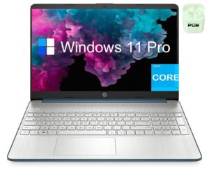 hp 15.6 inch laptop for college students, school, intel core i3-1115g4, 16gb ram, 1tb ssd, windows 11 pro, wifi, hdmi, webcam, sd card reader, spruce blue, pcm