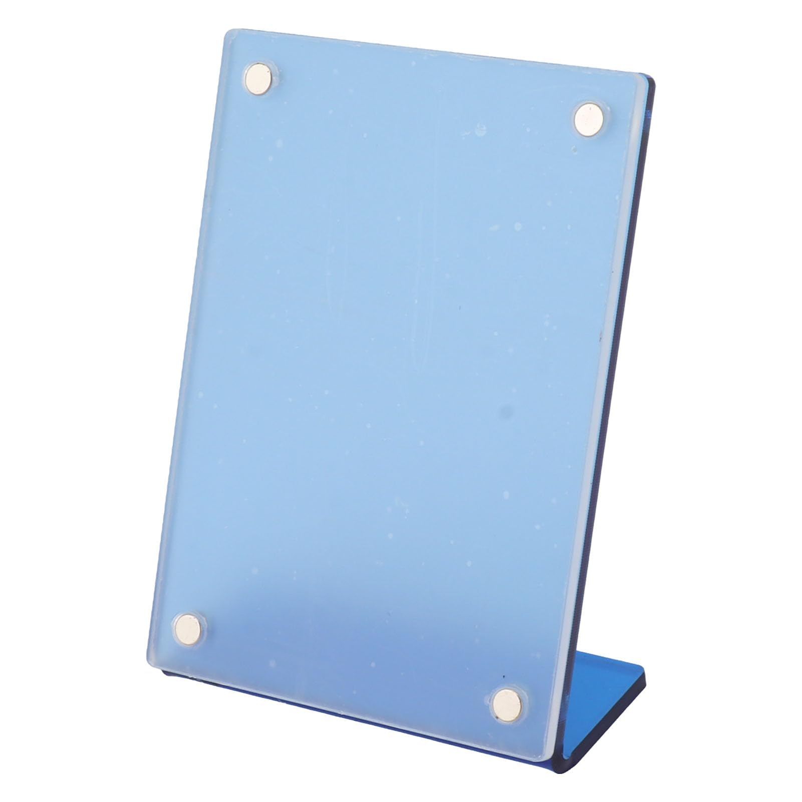 LJCM Slanted Back Photo Frame, Wide Application 3 Inch Multi Purpose Acrylic Self Standing Photo Frame L Shaped for Business Cards for Office (Blue)