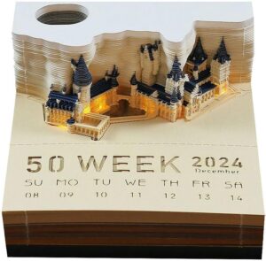 art calendar 2023 new mini 3d calendar 2024,artimemo calendar 2024,3d art calendar 2024,3d memo pad, 2024 desk calendar memo pad (2024 calendar with light)