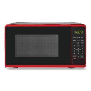 0.7 cu. ft. countertop microwave oven, 700 watts, new (color : red)