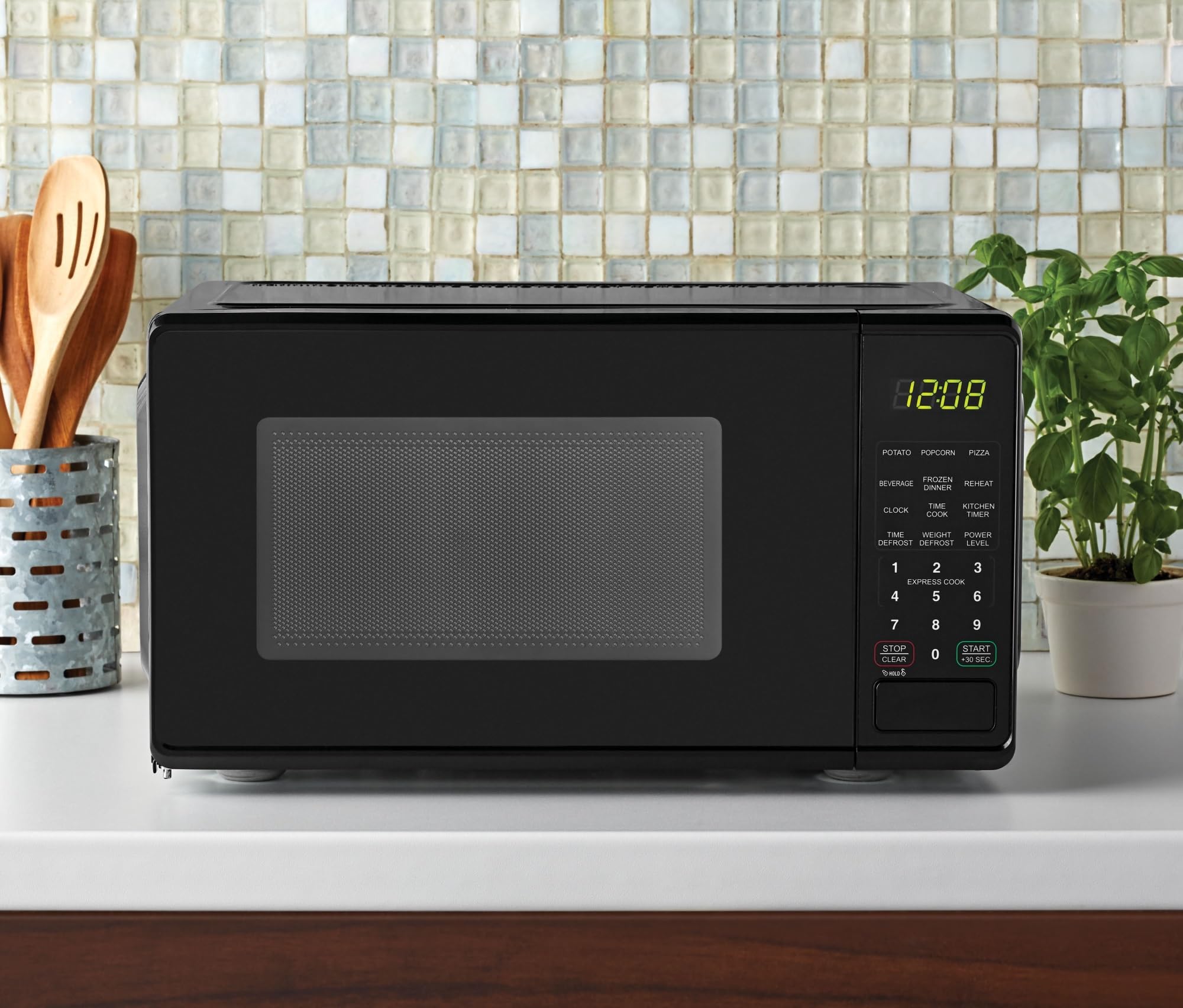 0.7 cu. ft. Countertop Microwave Oven, 700 Watts, New (Color : Black)