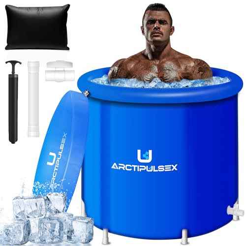 Ice Bath Tub for Athletes, 105 Gallons(400L) Portable Ice Baths Pod with Lid, Arctic Pod Cold Therapy Tub for Recovery, Anti-Leak Ice Cabin for Adults, 34'' x 30''