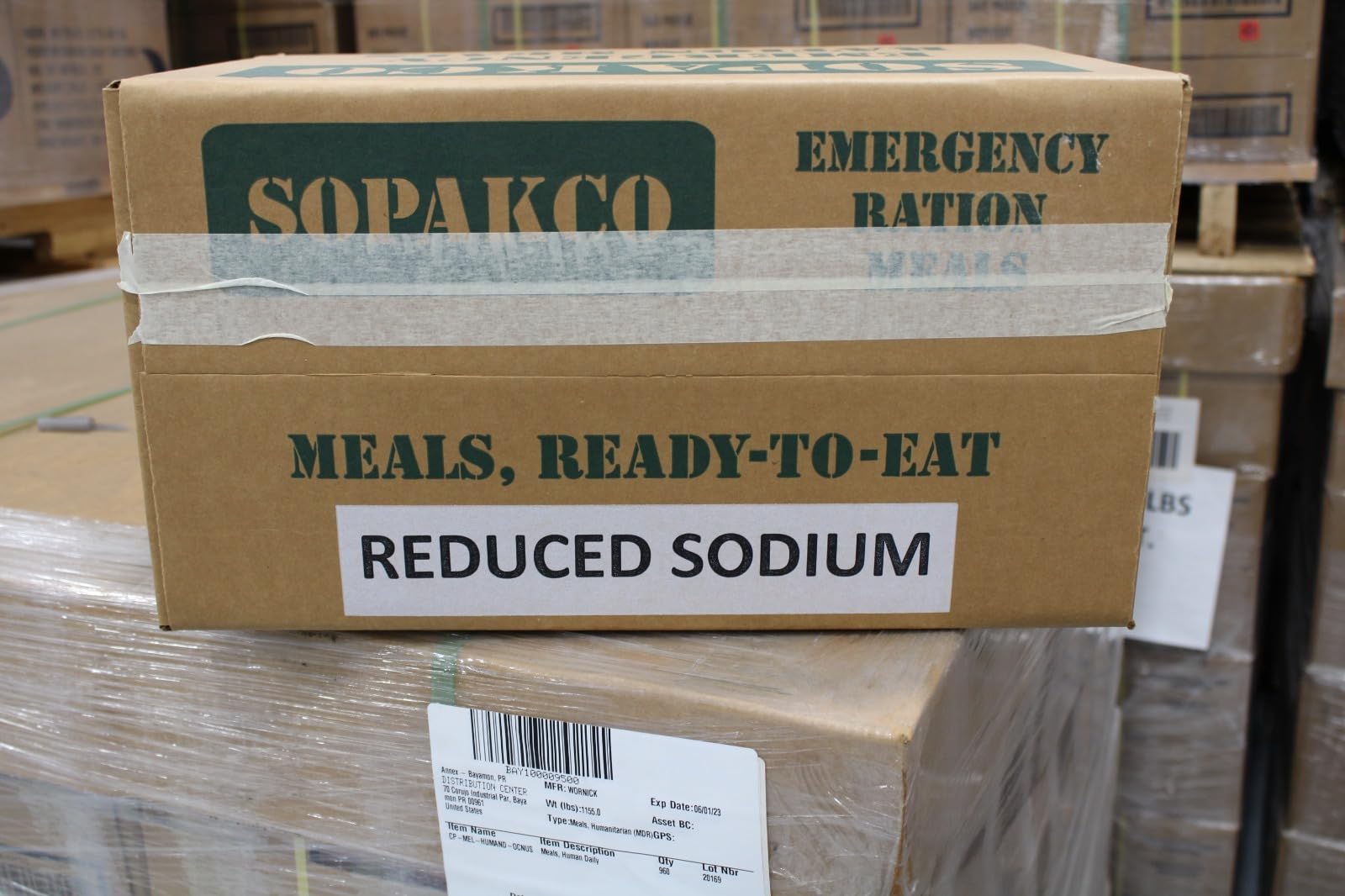 SOPAKCO MREs-Reduced Sodium Food Rations 16 Meals Ready To Eat - 8/23 or newer