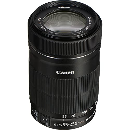 Canon EOS Rebel T7 DSLR Camera | 2 Lens Kit with EF-S 18-55mm + EF-S 55-250mm f/4-5.6 is STM Lens, Black