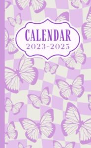 y2k butterfly aesthetic pocket calendar 2023-2025 for purse: small size monthly pocket planner for purse - from september 2023 to december 2025 - ... - important dates / password keeper / notes
