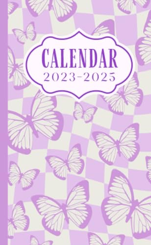 Y2K Butterfly Aesthetic Pocket Calendar 2023-2025 for Purse: Small Size Monthly Pocket Planner for Purse - From September 2023 to December 2025 - ... - Important Dates / Password Keeper / Notes