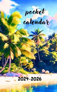 3 year pocket calendar 2024-2026 for purse: 3 year pocket calendar january 2024 to december 2026 small with federal holidays