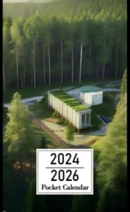 pocket calendar 2024-2026: two-year monthly planner for purse , 36 months from january 2024 to december 2026 | soviet military base | dense forest | photorealistic image