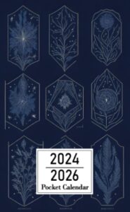 pocket calendar 2024-2026: two-year monthly planner for purse , 36 months from january 2024 to december 2026 | tarot-inspired card design | detailed ... | nature immersion | unified visual identity