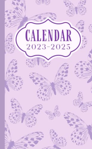 Aesthetic Y2K Butterfly Pocket Calendar 2023-2025 for Purse: Small Size Monthly Pocket Planner for Purse - From September 2023 to December 2025 - ... - Important Dates / Password Keeper / Notes