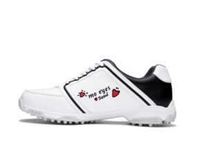 ybberik women's golf shoes, lightweight waterproof spikeless golf shoes for ladies black