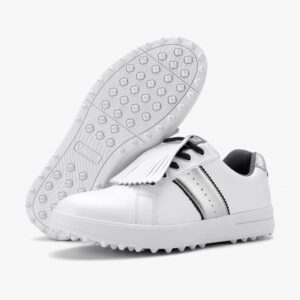 Ybberik Women's Golf Shoes Spikeless Breathable Grey