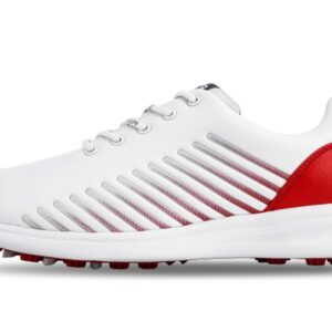 Ybberik Spikeless and Waterproof Golf Shoes for Women and Girls Red