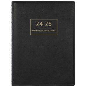 2024-2025 appointment book - large weekly monthly appointment book 2024-2025, 8.5" x 11", jul 2024 - june 2025, 2024-2025 planner with 15-minute interval - black