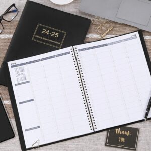 2024-2025 Appointment Book - Large Weekly Monthly Appointment Book 2024-2025, 8.5" x 11", Jul 2024 - June 2025, 2024-2025 Planner with 15-Minute Interval - Black