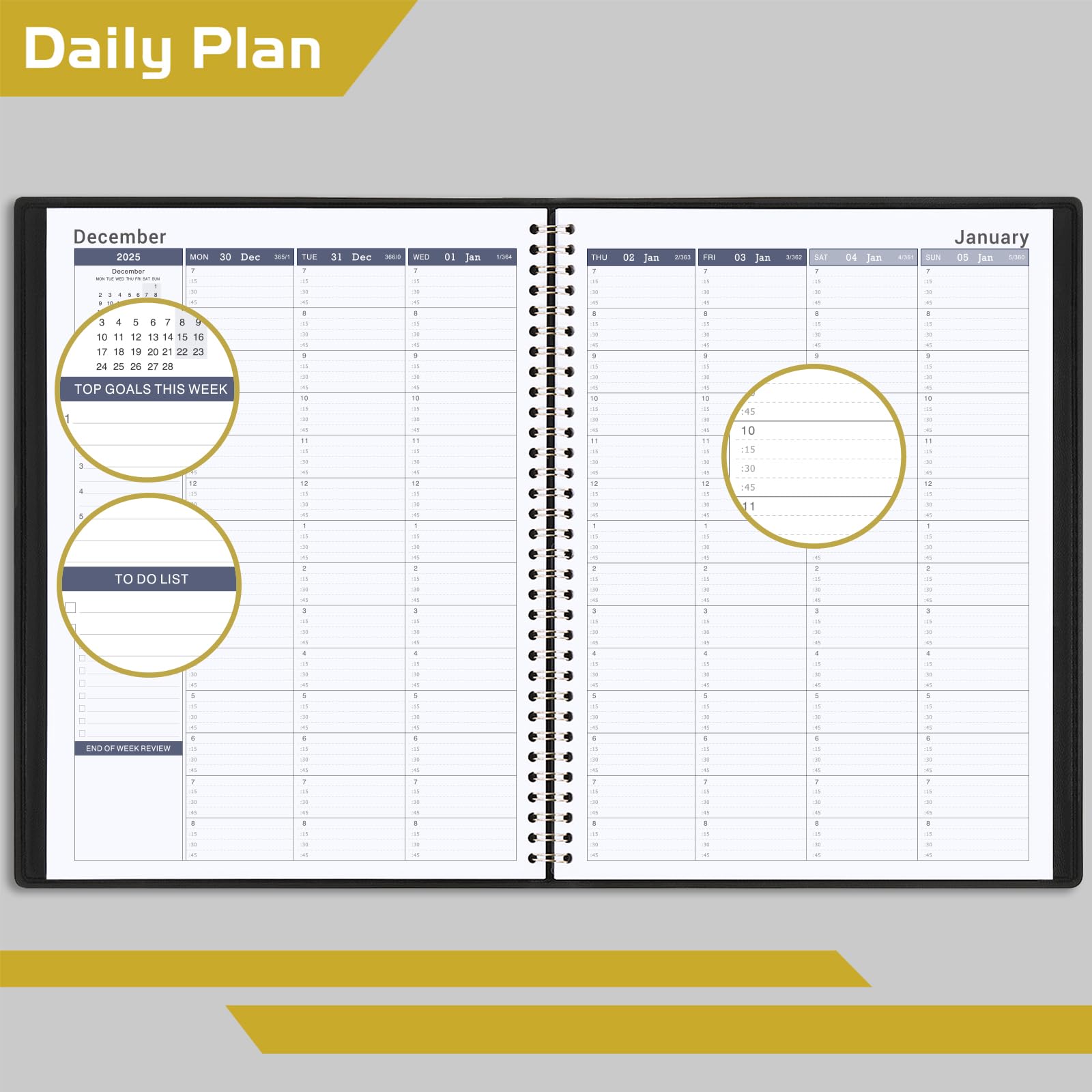 2024-2025 Appointment Book - Large Weekly Monthly Appointment Book 2024-2025, 8.5" x 11", Jul 2024 - June 2025, 2024-2025 Planner with 15-Minute Interval - Black