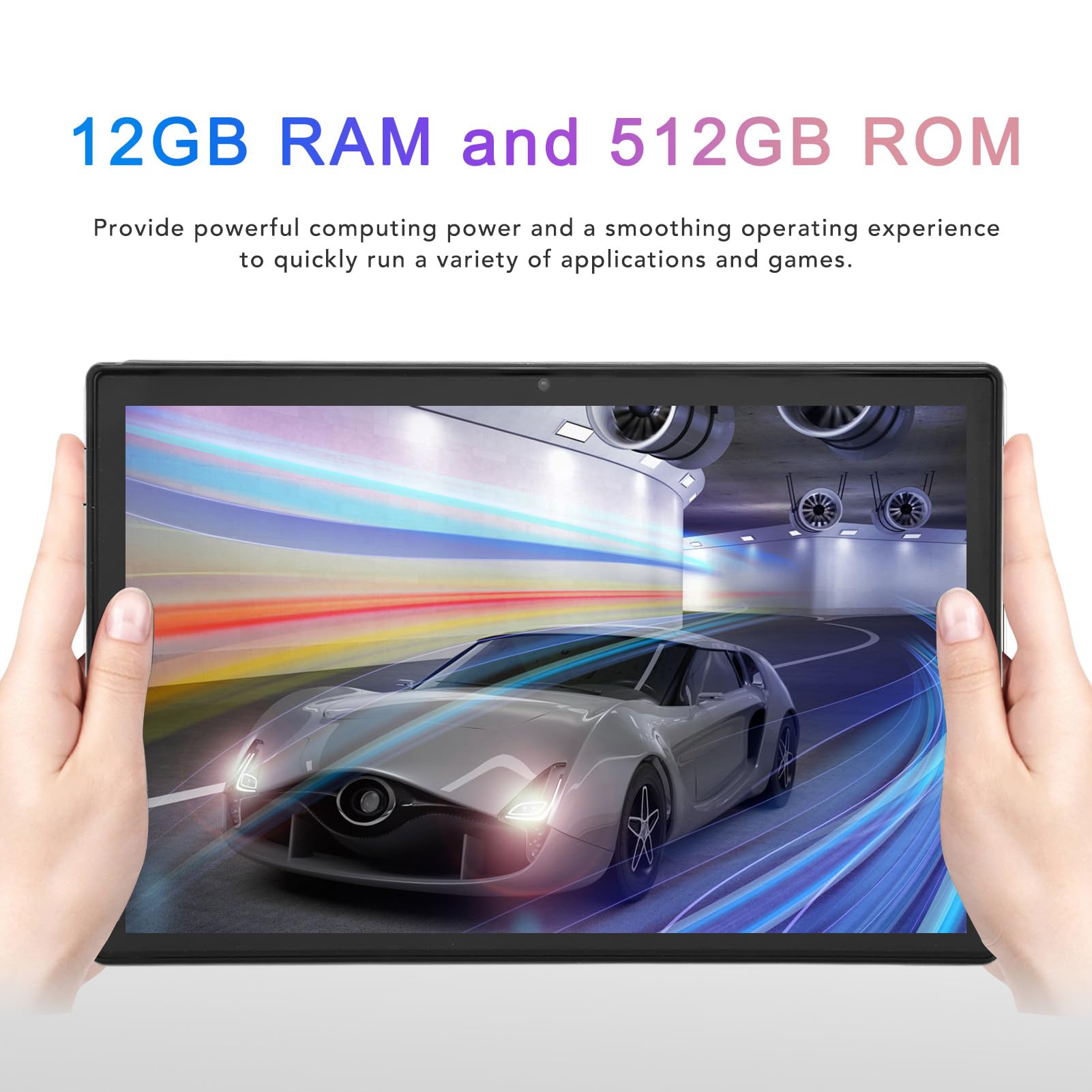 ICRPSTU Office Tablet, Tablet PC 10.1 Inch 8MP 16MP Camera 4G LTE 5G WiFi 12GB 512GB Memory for Family (#1)