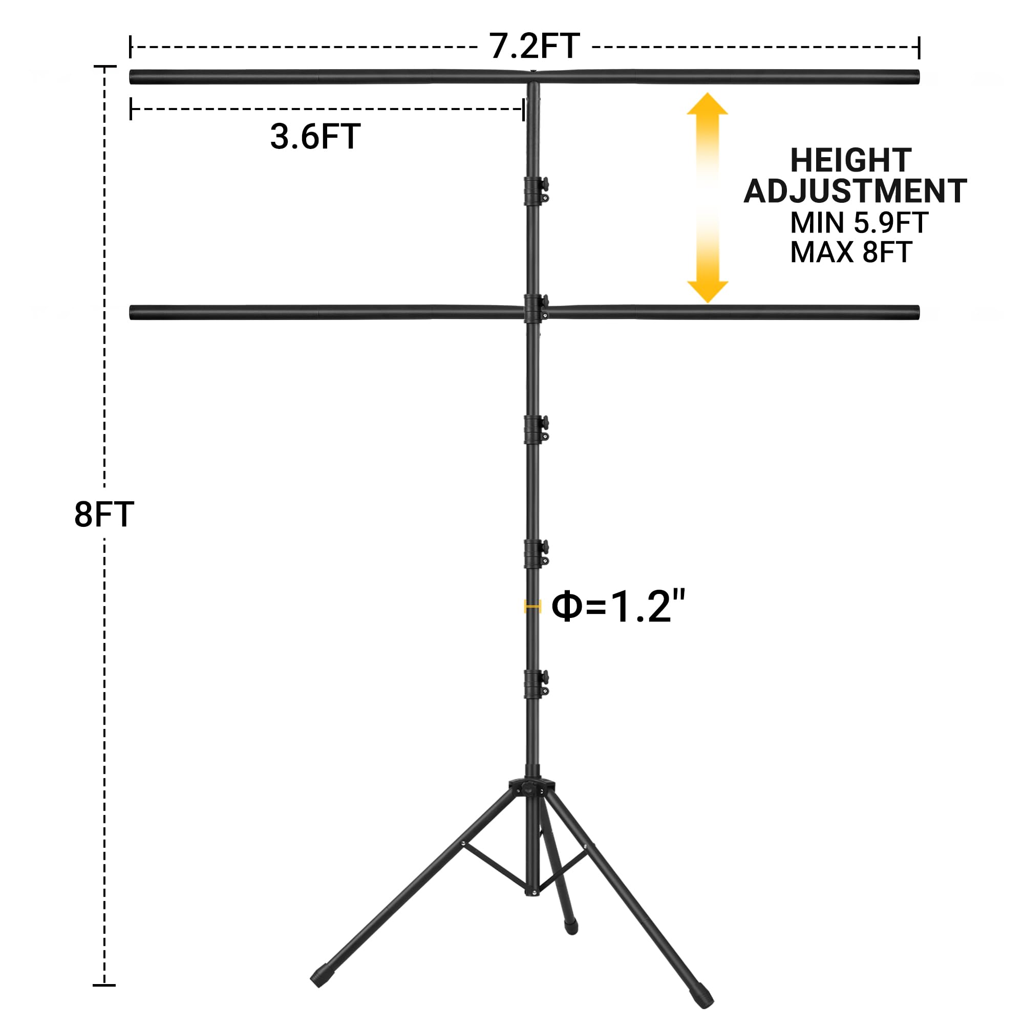 Green Screen Backdrop with Stand, 8x7.2ft Portable Greenscreen Background with Stand, T-Shape Green Screen Stand kit with 6 Spring Clamps, Sandbag, Carry Bag for Zoom, Video, Streaming and Photoshoot