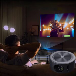 mini projector, 1080p full hd supported outdoor projector, portable projector, outdoor movie projector home movie led video projector, movie projector with usb interface and remote control