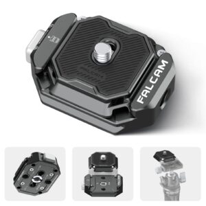 ulanzi f38 multi-hole camera quick release plate kit, w 1/4" to 3/8" screw thread, quick release system qr plate camera tripod mount adapter for sony canon monopod dslr stabilizer slider dji