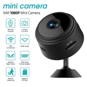 VASAGLE Hidden Camera - Spy Camera - Nanny Cam - Best Mini Camera - WiFi Wireless Camera - HD 1080P Camera- Live Video Recorder with Night Vision - Surveillance Camera Full HD-lxl5