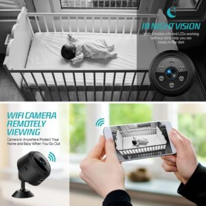 VASAGLE Hidden Camera - Spy Camera - Nanny Cam - Best Mini Camera - WiFi Wireless Camera - HD 1080P Camera- Live Video Recorder with Night Vision - Surveillance Camera Full HD-lxl5