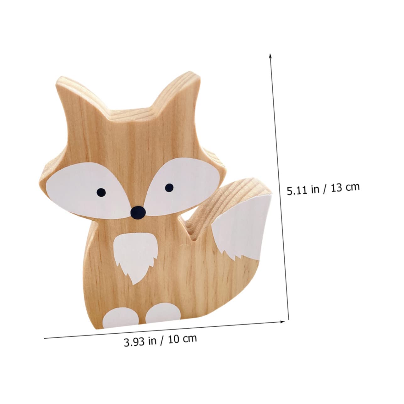 VOSAREA 2pcs Fox Ornament Gift Registry by Name Ornament Crafts Baby Milestone Blocks Desk Topper Cute Fox Figure Wood Fox Tabletop Fox Dining Room Decor for Table Model Desktop Wooden