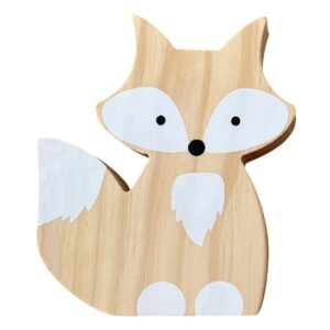 VOSAREA 2pcs Fox Ornament Gift Registry by Name Ornament Crafts Baby Milestone Blocks Desk Topper Cute Fox Figure Wood Fox Tabletop Fox Dining Room Decor for Table Model Desktop Wooden