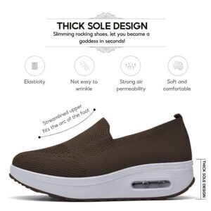 zebiceg Fitsshoes Women Orthopedic Sneakers, Detectionk Orthopedic Sneakers, Slip-On Light Air Cushion Orthopedic Sneakers, Orthopedic Shoes for Women, Provide Arch Support (Brown,9)