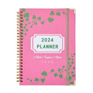 aka sorority 2024 planner january 2024 - december 2024, sorority paraphernalia weekly monthly planner for aka womens