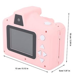 Children's Print Camera, Dual Lens SLR Kids Mini Digital Camera with Gallery Playback, 10x Zoom, 4 Puzzle Games, Music Mode, 2.8 inch IPS Screen (Pink)