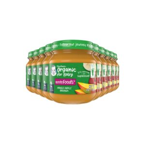 gerber 2nd foods organic for baby, mango apple banana, 4 oz jar (10 pack)