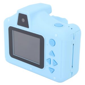 children's print camera, dual lens slr kids mini digital camera with gallery playback, 10x zoom, 4 puzzle games, music mode, 2.8 inch ips screen (blue)