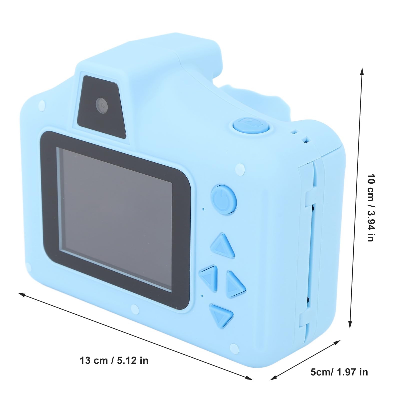 Children's Print Camera, Dual Lens SLR Kids Mini Digital Camera with Gallery Playback, 10x Zoom, 4 Puzzle Games, Music Mode, 2.8 inch IPS Screen (Blue)