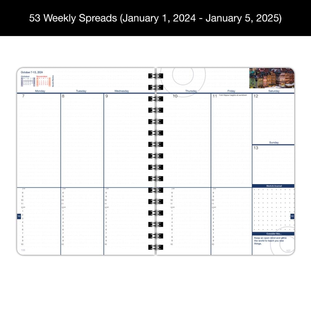 I, Us, All Annual Dated 2024 DayPlanner Medium (6.625 x 9 inches) Weekly & Monthly Organizer, Appointment Schedule, Goals and Notes