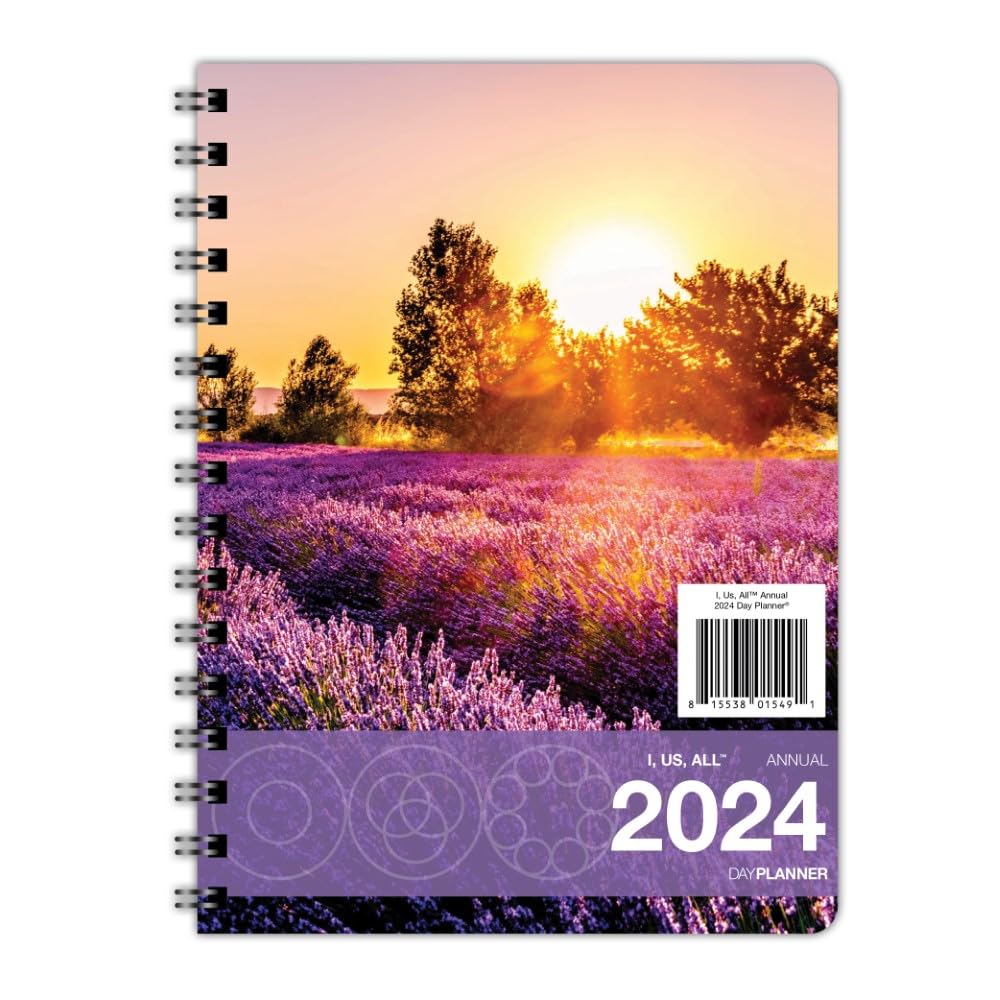 I, Us, All Annual Dated 2024 DayPlanner Medium (6.625 x 9 inches) Weekly & Monthly Organizer, Appointment Schedule, Goals and Notes